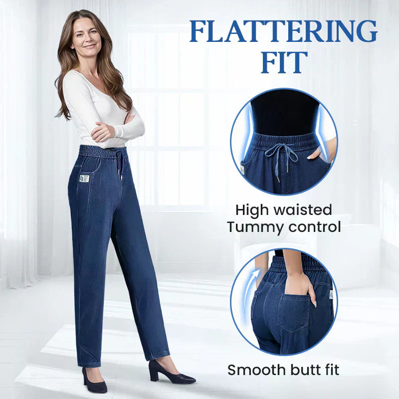 👖Damskie dżinsy casual z jedwabiu lodowego