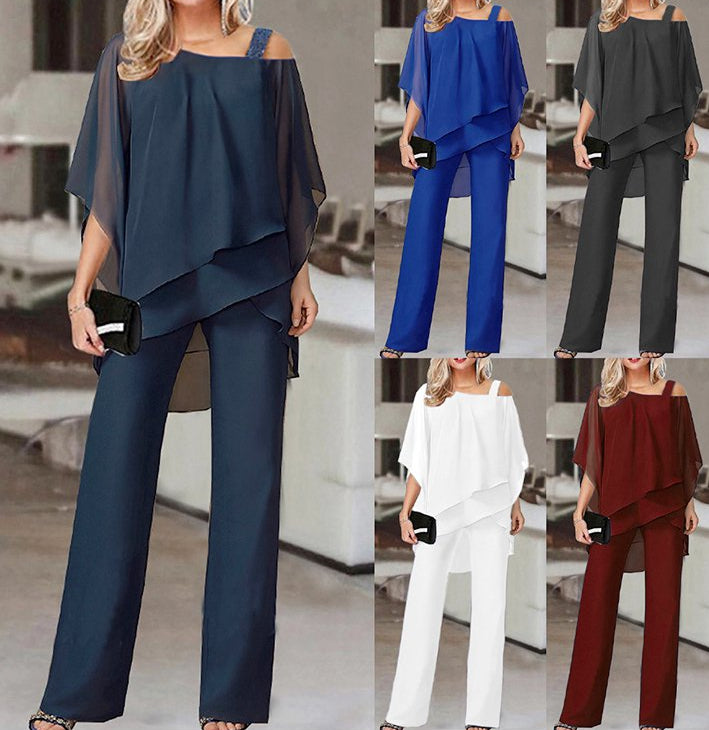 👗 Luźny, nieregularny kombinezon damski – modny i wygodny