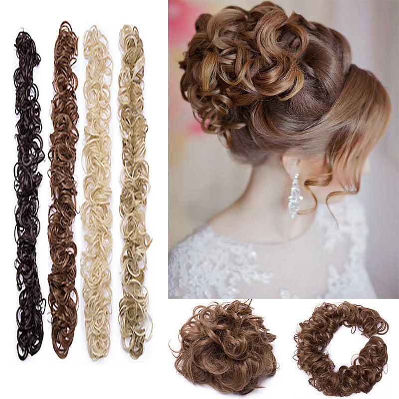 ✨💖Akcesoria do włosów Diy Curly Bun💁♀️
