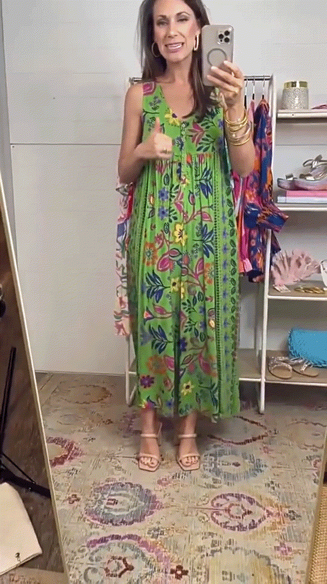 Luźny kombinezon bez rękawów w stylu vintage w kwiatowy print💁♀️