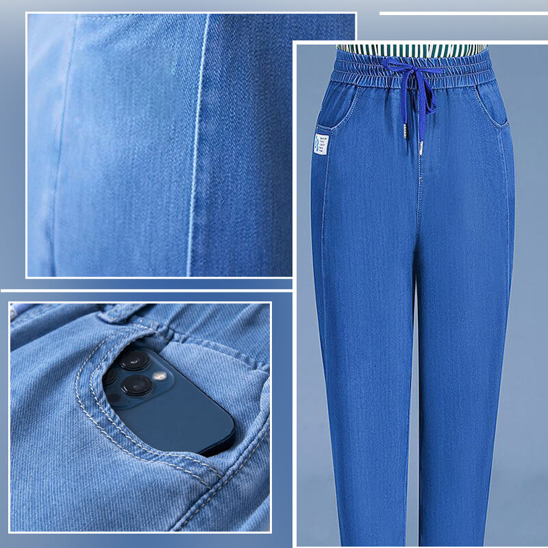 👖Damskie dżinsy casual z jedwabiu lodowego
