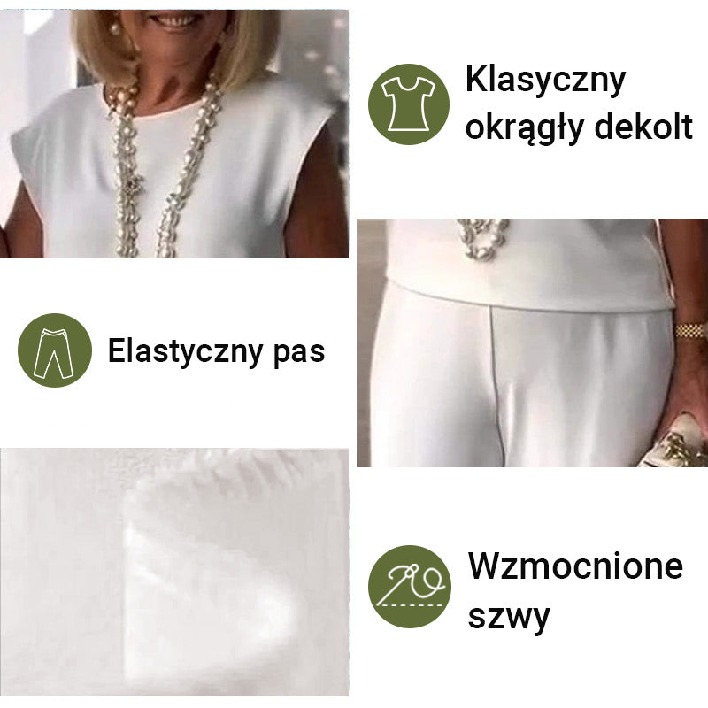 😍Dwuczęściowy damski lniano-bawełniany top i spodnie
