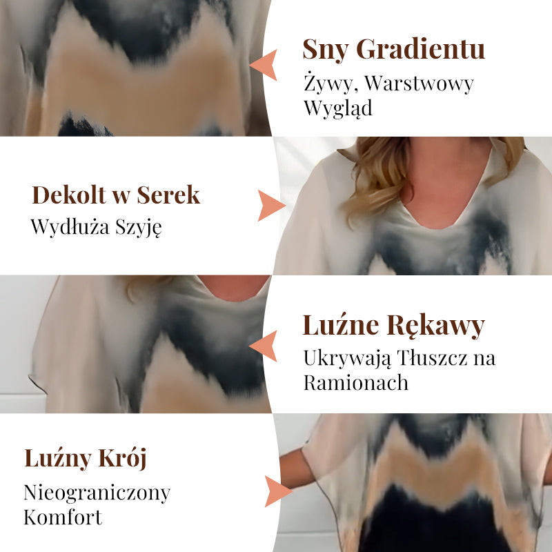 ✨【S-4XL】Wygodna damska sukienka szyfonowa w kolorze szarym