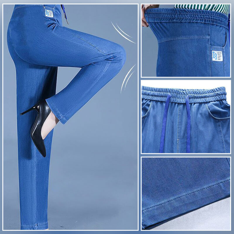 👖Damskie dżinsy casual z jedwabiu lodowego