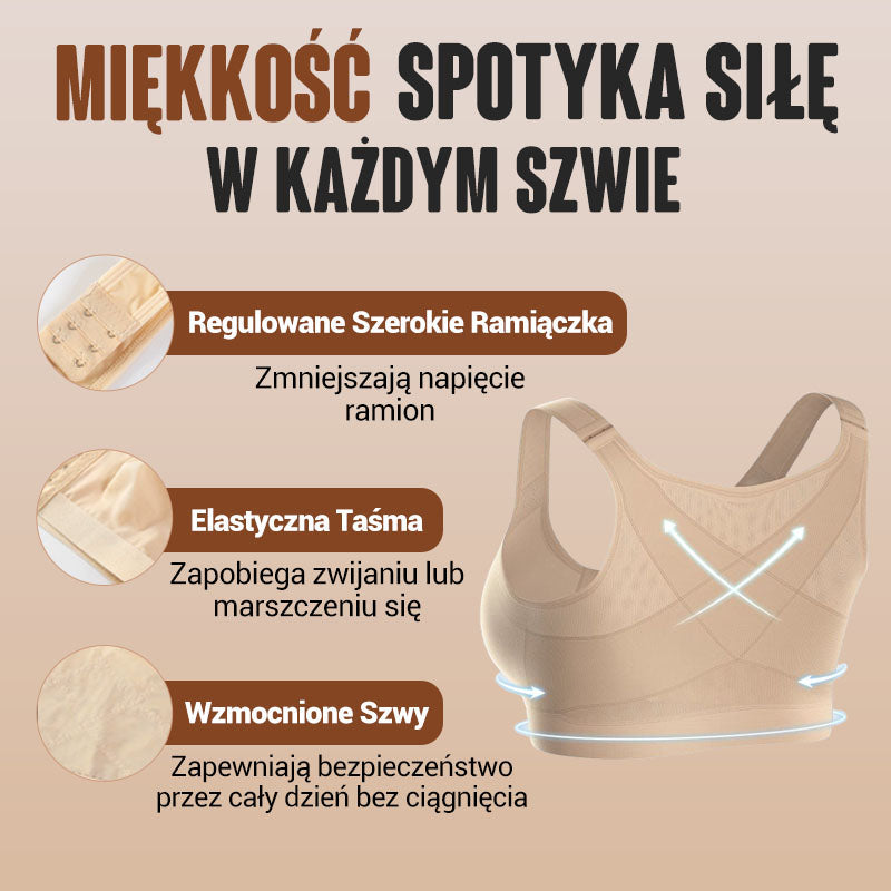 🔥 Biustonosz Bezprzewodowy z Zapięciem z Przodu dla Kobiet