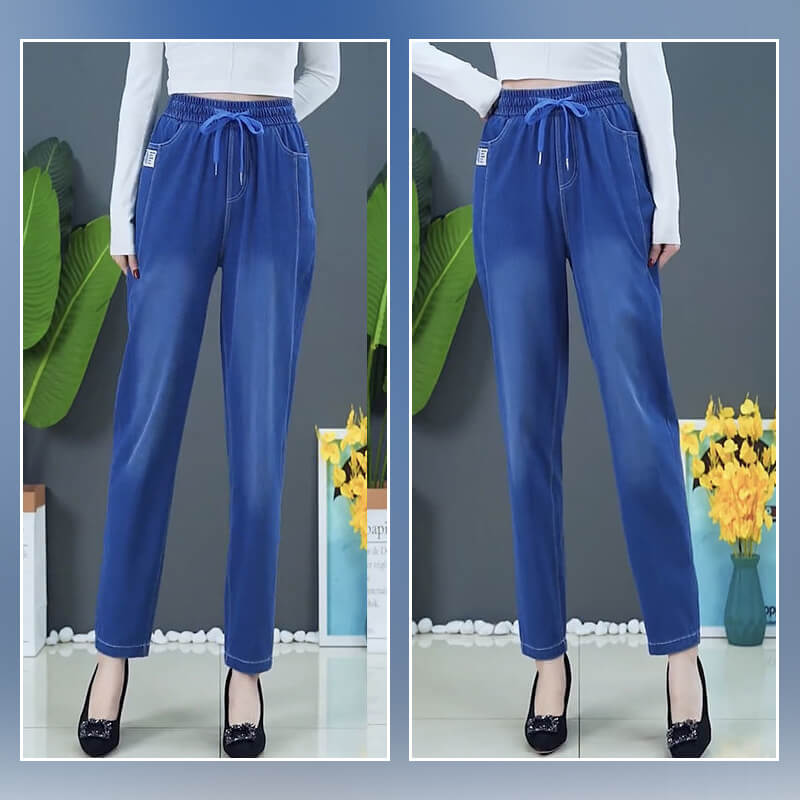 👖Damskie dżinsy casual z jedwabiu lodowego