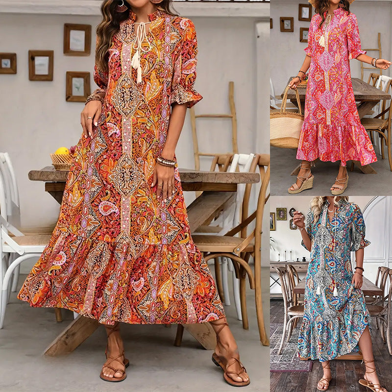 💥OFERTY LETNIE 40% ZNIŻKI【M-2XL】🌸Letnie sukienki damskie w kwiaty