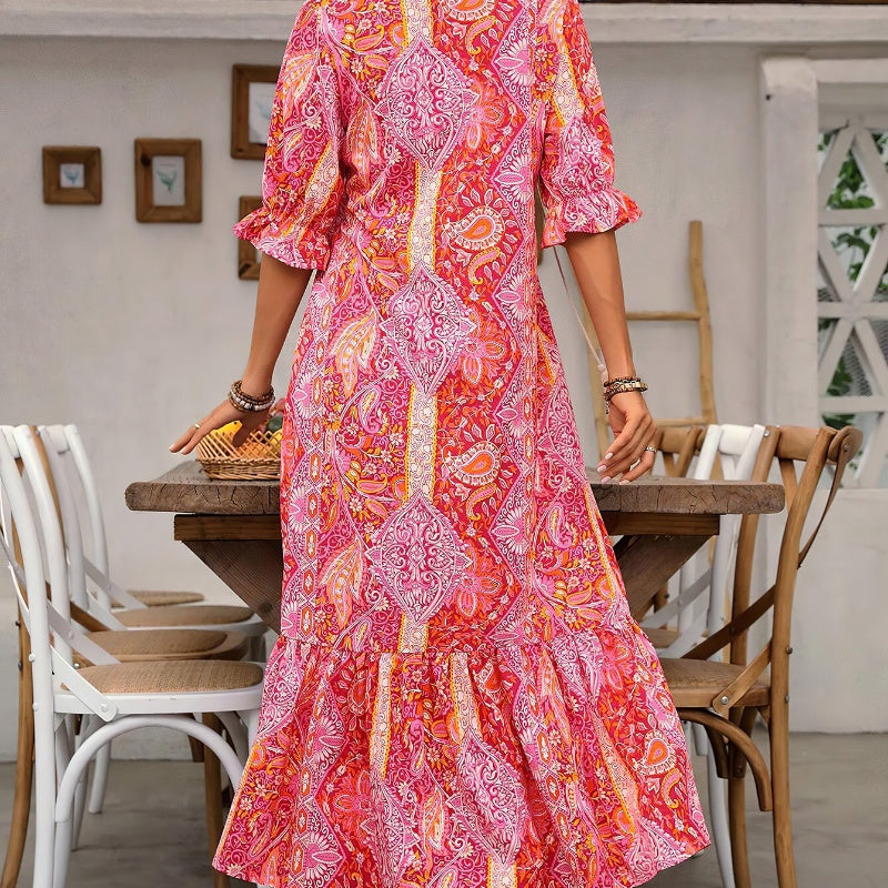 💥OFERTY LETNIE 40% ZNIŻKI【M-2XL】🌸Letnie sukienki damskie w kwiaty