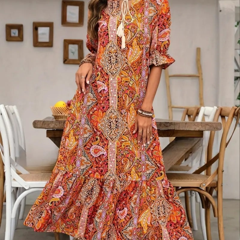 💥OFERTY LETNIE 40% ZNIŻKI【M-2XL】🌸Letnie sukienki damskie w kwiaty