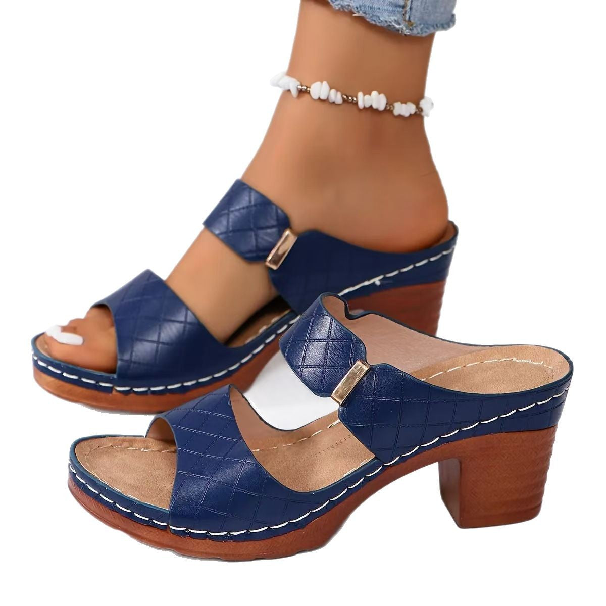 👡Stylowe sandały damskie na grubym obcasie z odkrytymi palcami