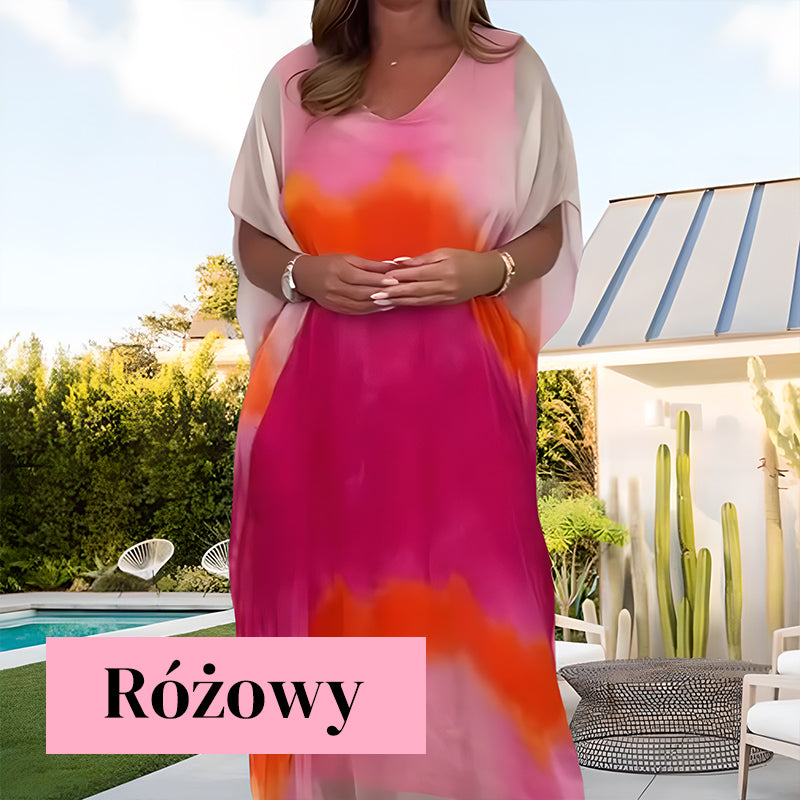 ✨【S-4XL】Wygodna damska sukienka szyfonowa w kolorze szarym
