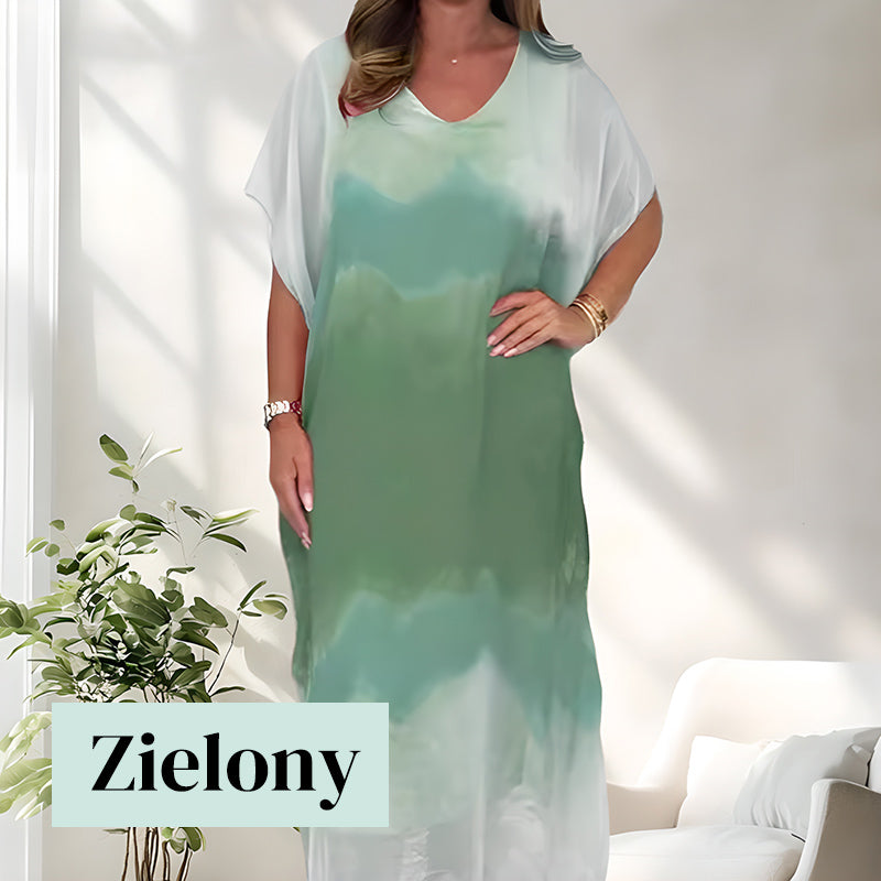 ✨【S-4XL】Wygodna damska sukienka szyfonowa w kolorze szarym
