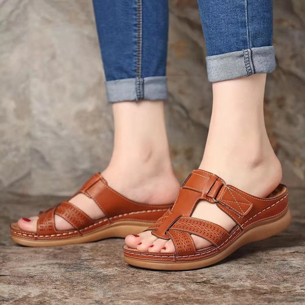🌼【36-38】Skórzane sandały damskie Premium