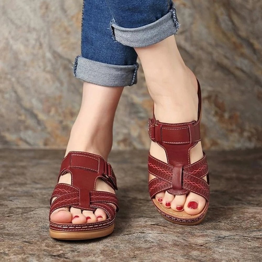 🌼【36-38】Skórzane sandały damskie Premium