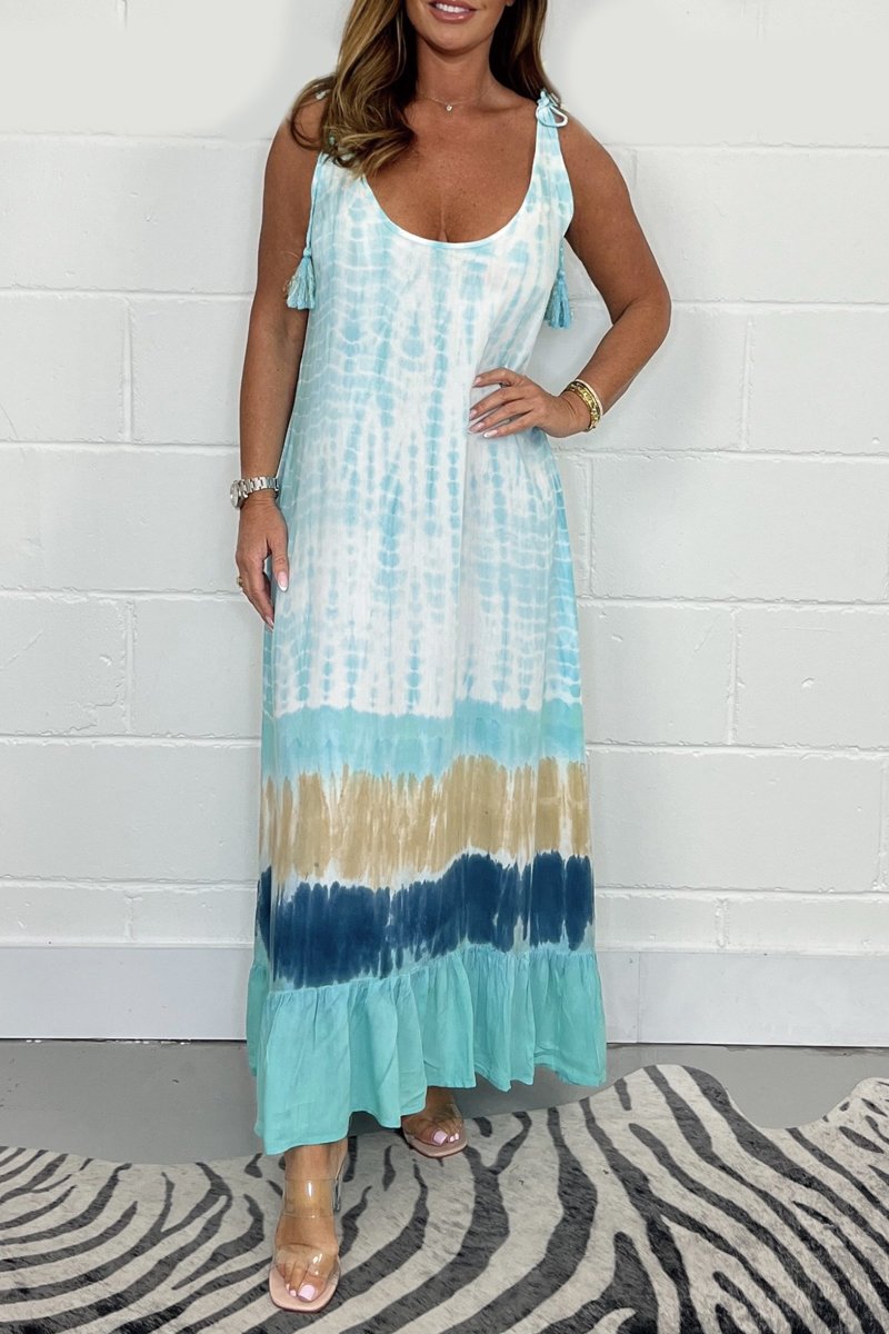 🔥 2024 Nowe produkty Gorąca wyprzedaż - 🌈Sukienka maxi w kolorze tie-dye👗
