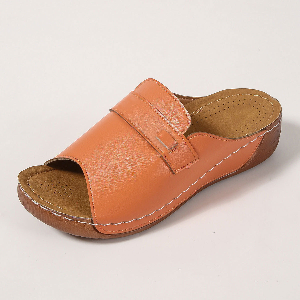 ✨【36-43】Lekko gradientowe kapcie damskie z grubym dnem na pięcie