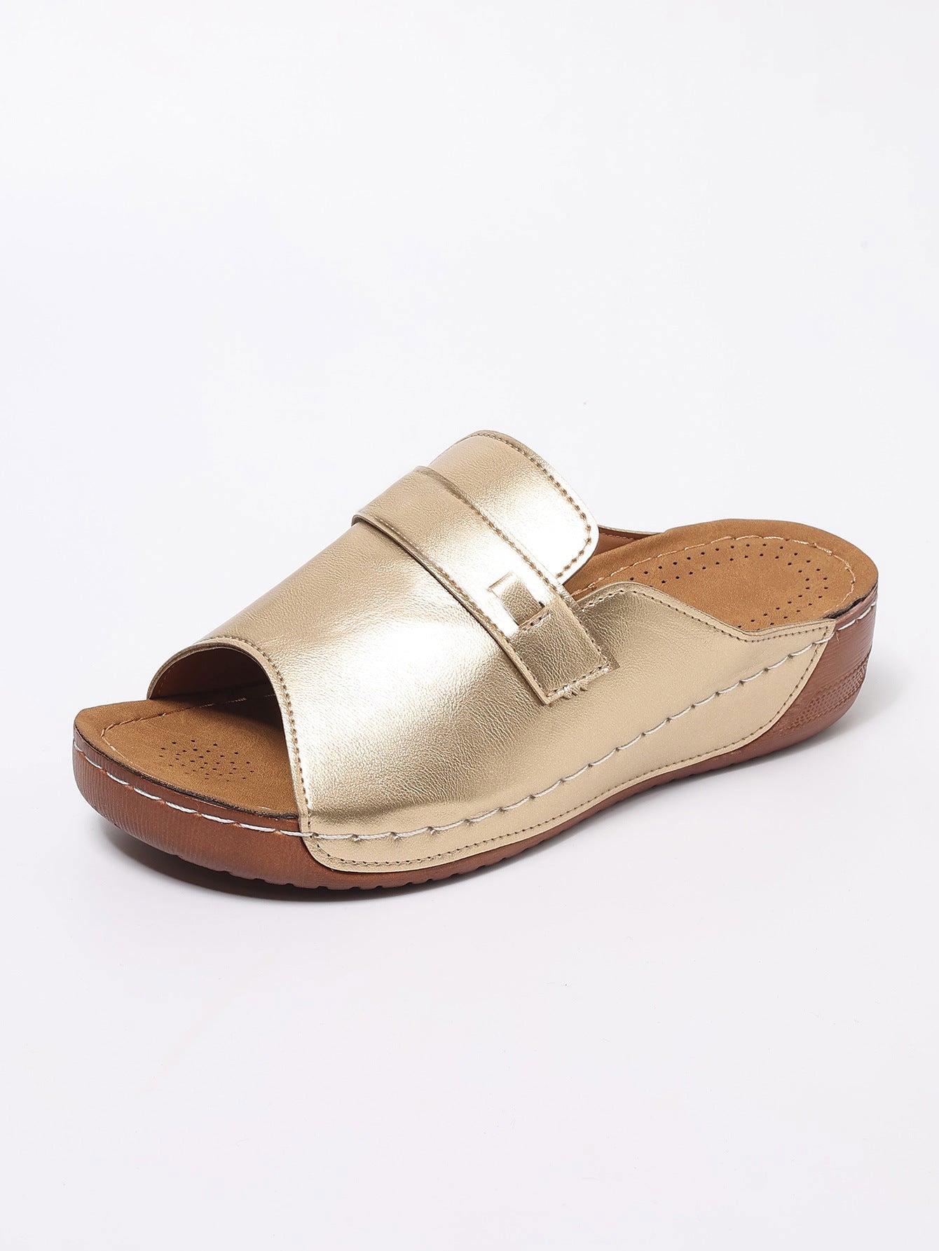 ✨【36-43】Lekko gradientowe kapcie damskie z grubym dnem na pięcie