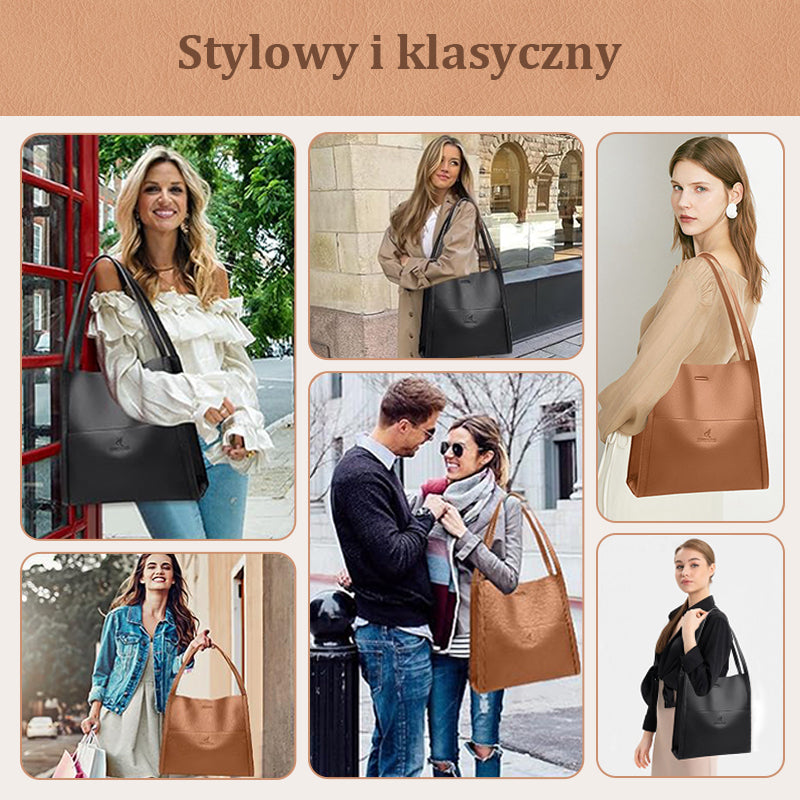 🥳👜 PROSTA, JEDNOKOLOROWA TORBA Z PRAWDZIWEJ SKÓRY