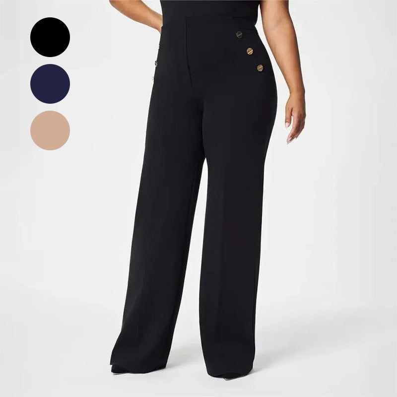 🙆♀️ Gorąca wyprzedaż 🔥 Damskie spodnie Plus Size z wysokim stanem i szerokimi nogawkami