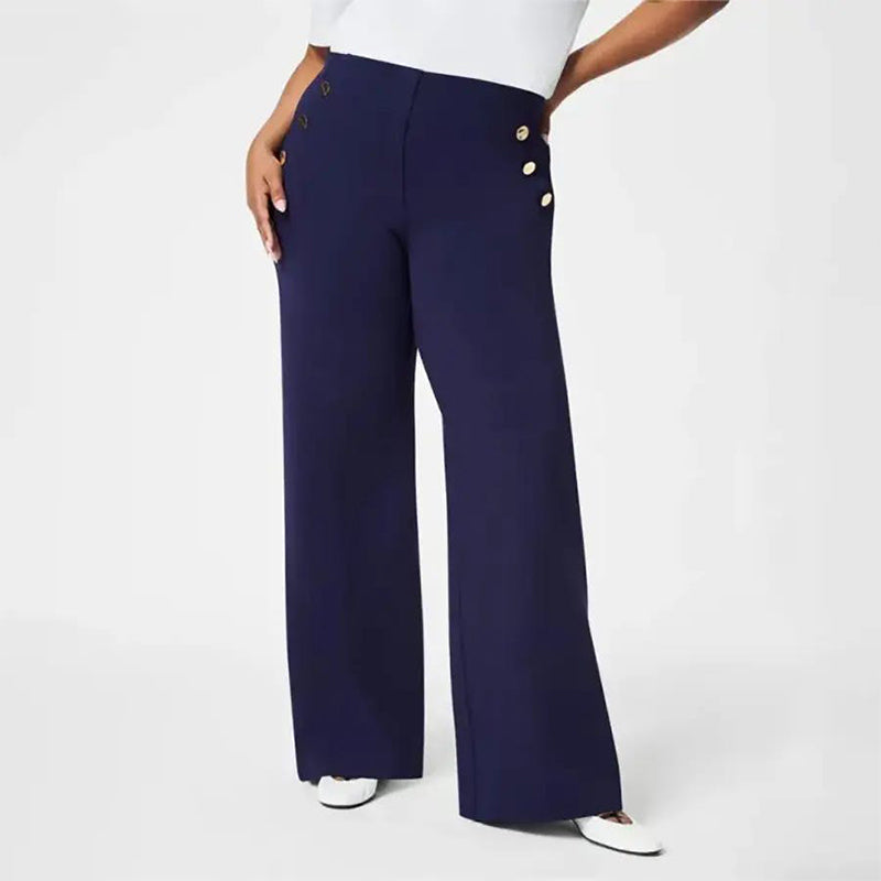 🙆♀️ Gorąca wyprzedaż 🔥 Damskie spodnie Plus Size z wysokim stanem i szerokimi nogawkami