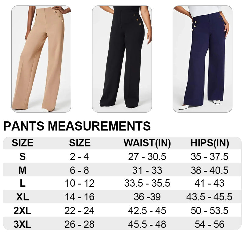 🙆♀️ Gorąca wyprzedaż 🔥 Damskie spodnie Plus Size z wysokim stanem i szerokimi nogawkami