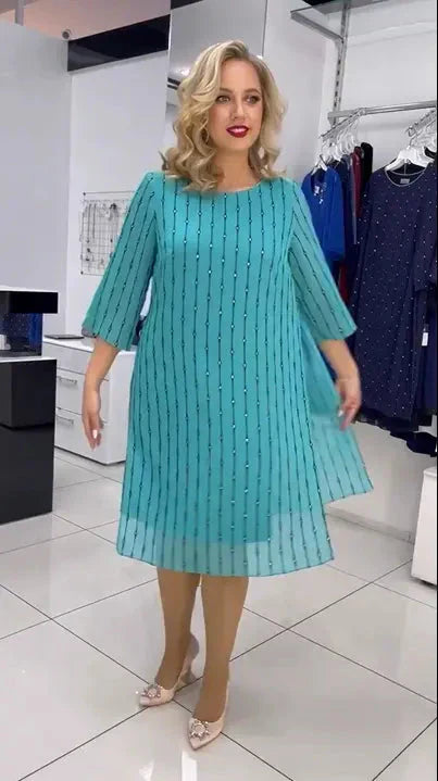 💝Modna sukienka z okrągłym dekoltem dla kobiet✨