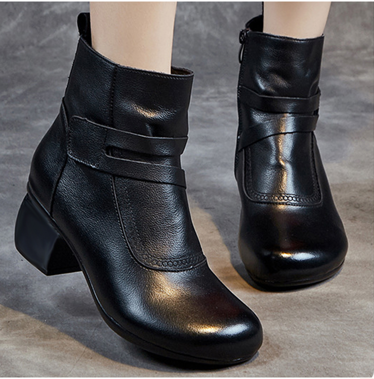 💖2024 Skórzane buty damskie New Retro Hundred