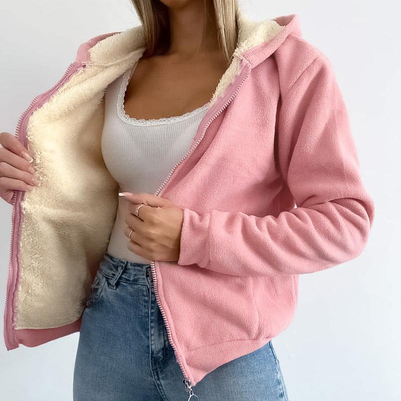 🌸💖DAMSKIE BLUZY Z KAPTUREM ZAPINANE NA ZAMEK Z PODSZEWKĄ