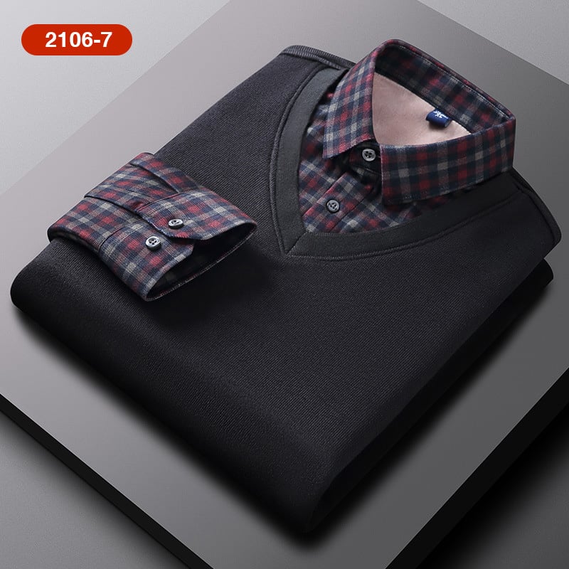 🥼 FAŁSZYWY DWUCZĘŚCIOWY SWETER Z DZIANINY