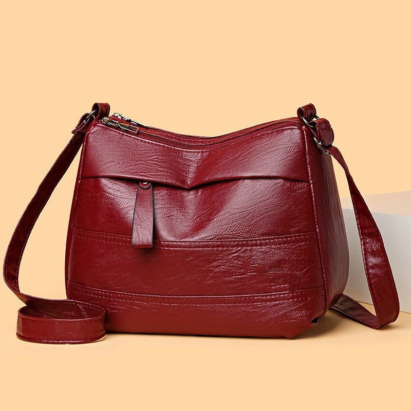 🌈👜 WIELOWARSTWOWA TORBA NA RAMIĘ RETRO O DUŻEJ POJEMNOŚCI
