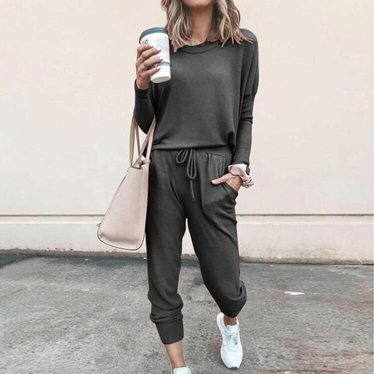 ✨Elegancki dwuczęściowy komplet damski: top + spodnie