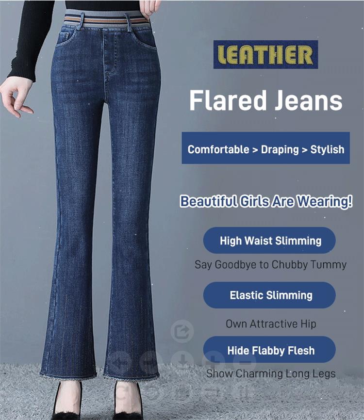 Stylowe spodnie jeansowe z wysokim stanem