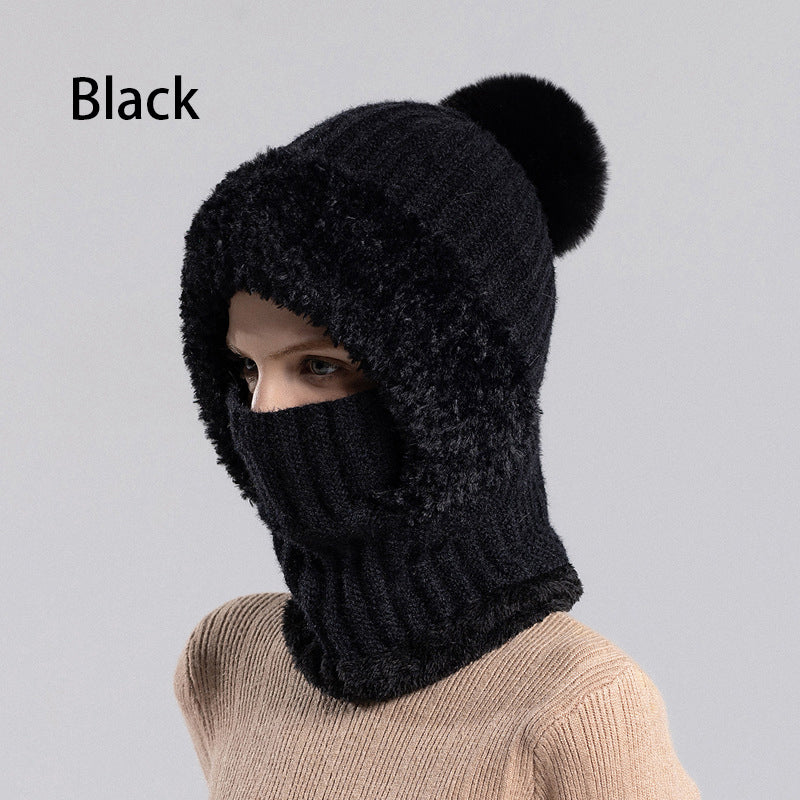 ✨OFERTA ZIMOWA💖 DAMSKA ZIMOWA JEDNOCZĘŚCIOWA DZIANINOWA CZAPKA SZALIK MASKA