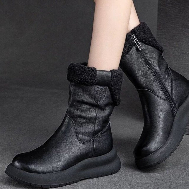 👢 MODNE DAMSKIE BOTKI ZAPINANE NA ZAMEK Z GRUBĄ PODSZEWKĄ