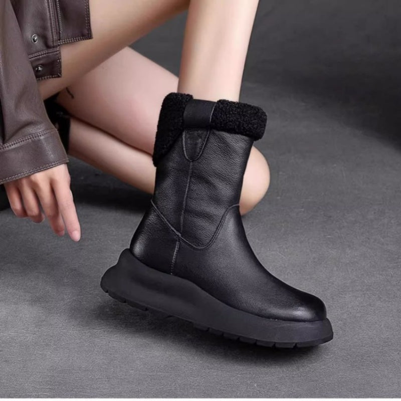 👢 MODNE DAMSKIE BOTKI ZAPINANE NA ZAMEK Z GRUBĄ PODSZEWKĄ