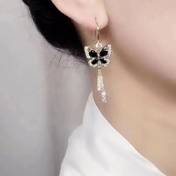 【✨2025 Nowe produkty】🦋Kryształowe kolczyki z frędzlami