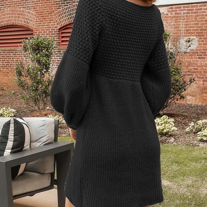【S-XL】SWETER Z DZIANINY Z DŁUGIM RĘKAWEM W KSZTAŁCIE LITERY A