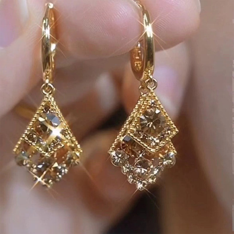 💎 ELEGANCKIE KOLCZYKI W KSZTAŁCIE ROMBÓW DLA KOBIET