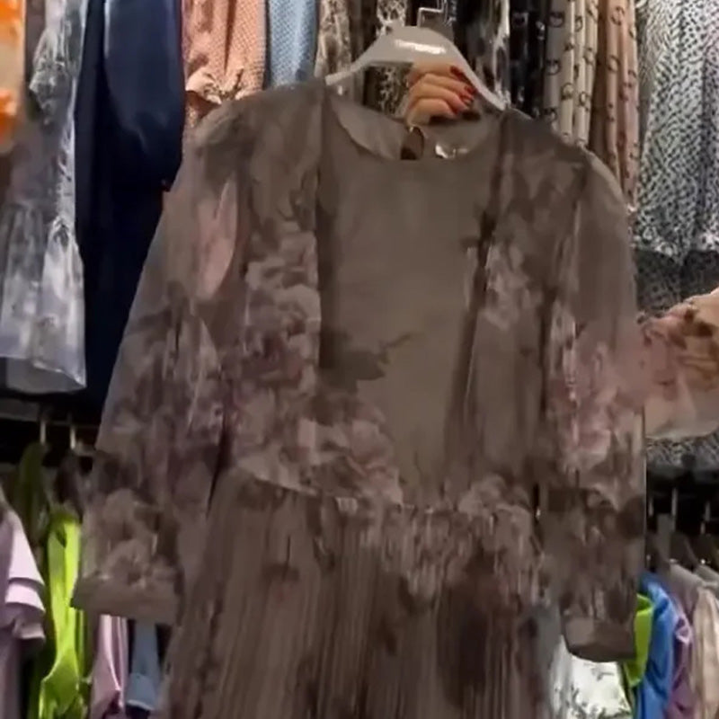 💕 ELEGANCKA DAMSKA PLISOWANA ODDYCHAJĄCA SUKIENKA Z PASKIEM