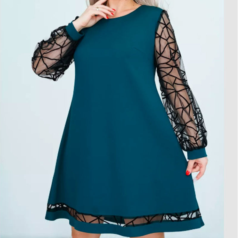 👗Koronkowe sukienki damskie z okrągłym dekoltem