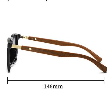 🛍️ Kwadratowe okulary przeciwsłoneczne Unisex - drewniane oprawki i soczewki polaryzacyjne w miejskim stylu 🏙️