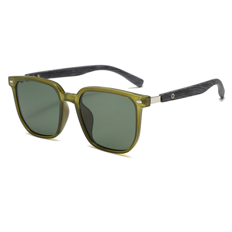 🛍️ Kwadratowe okulary przeciwsłoneczne Unisex - drewniane oprawki i soczewki polaryzacyjne w miejskim stylu 🏙️