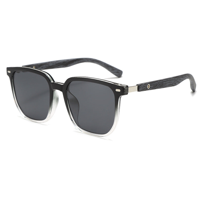 🛍️ Kwadratowe okulary przeciwsłoneczne Unisex - drewniane oprawki i soczewki polaryzacyjne w miejskim stylu 🏙️