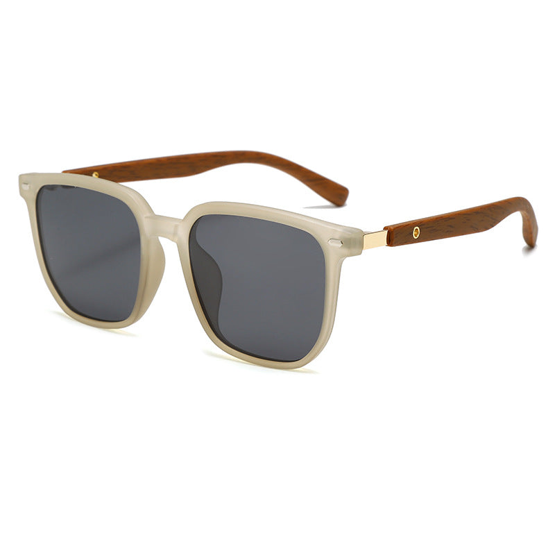 🛍️ Kwadratowe okulary przeciwsłoneczne Unisex - drewniane oprawki i soczewki polaryzacyjne w miejskim stylu 🏙️