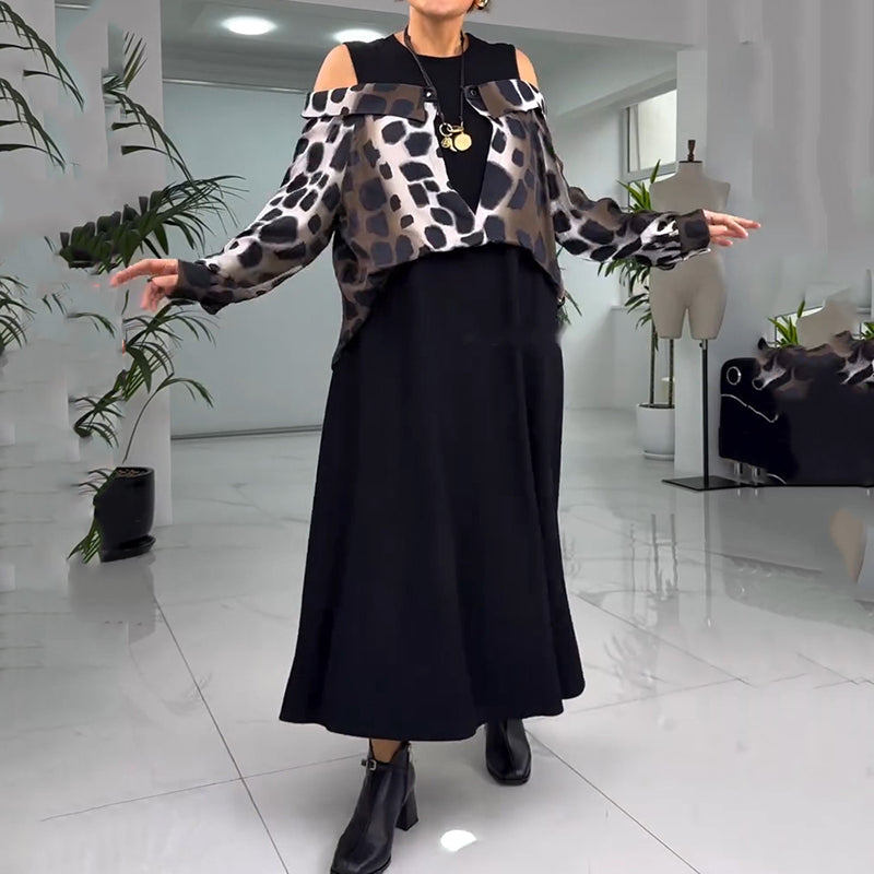 💐Wyjątkowa sukienka bez ramiączek w panterkę【S-4XL】