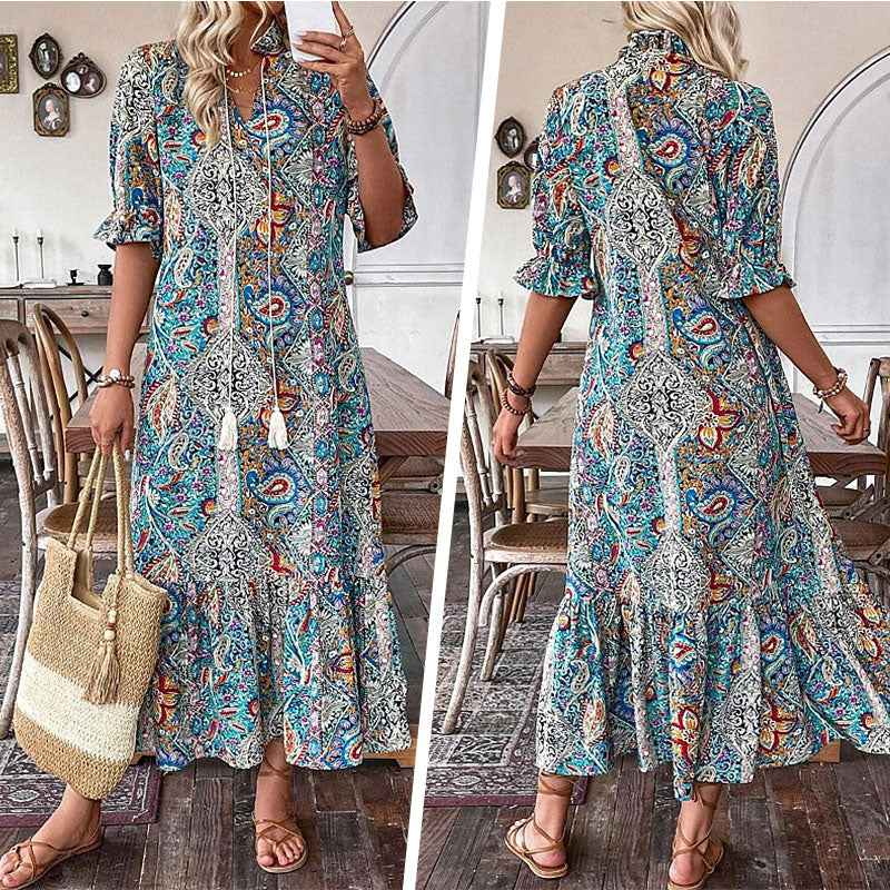 💥OFERTY LETNIE 40% ZNIŻKI【M-2XL】🌸Letnie sukienki damskie w kwiaty