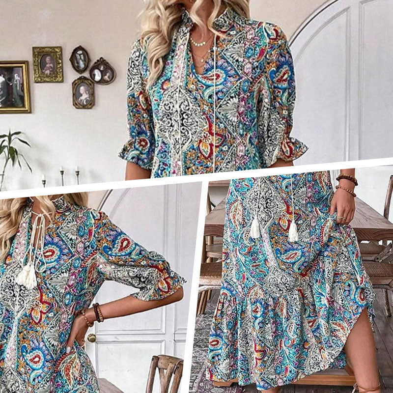 💥OFERTY LETNIE 40% ZNIŻKI【M-2XL】🌸Letnie sukienki damskie w kwiaty