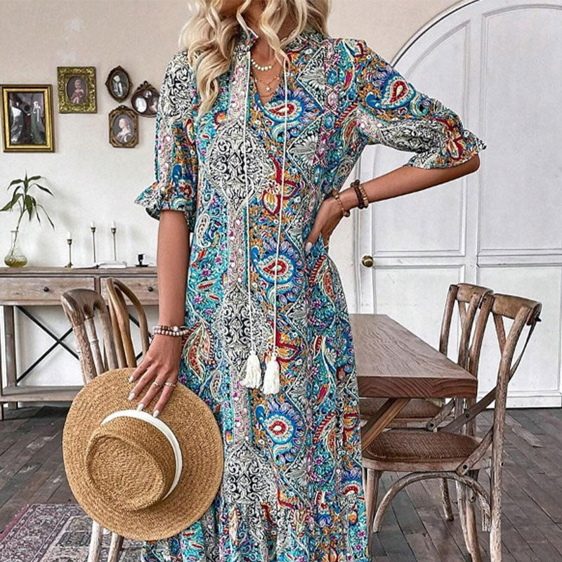 💥OFERTY LETNIE 40% ZNIŻKI【M-2XL】🌸Letnie sukienki damskie w kwiaty