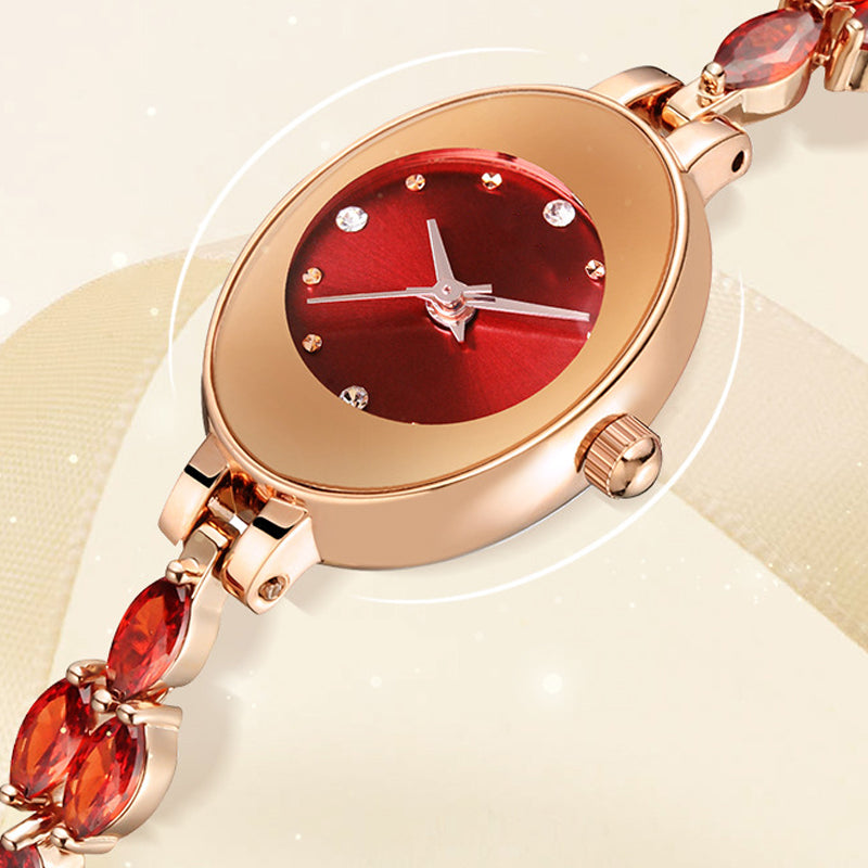 💝⌚ Damski zegarek z kolorową cyrkonią na bransolecie