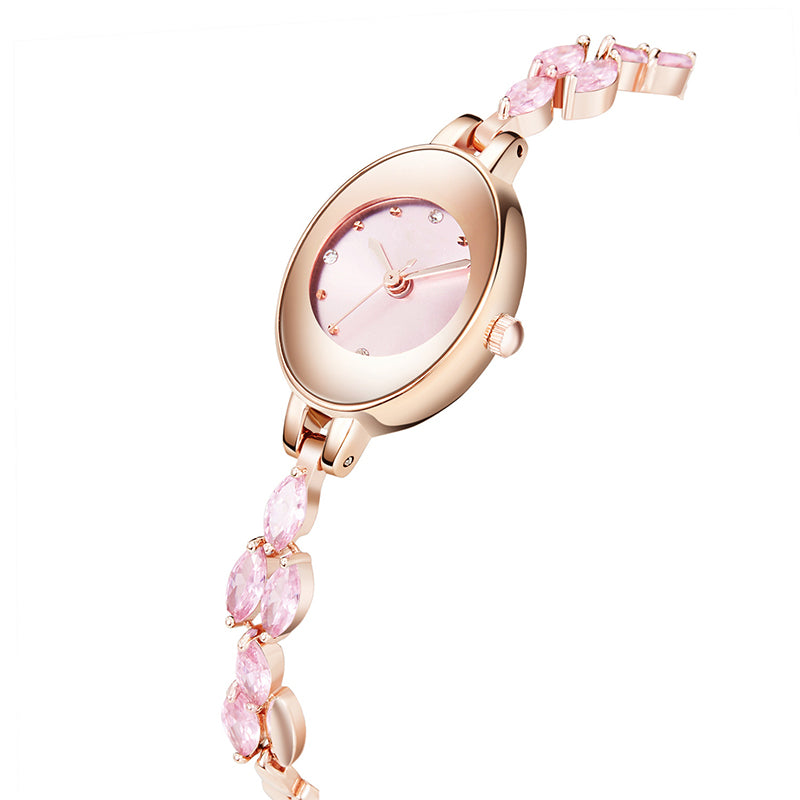 💝⌚ Damski zegarek z kolorową cyrkonią na bransolecie